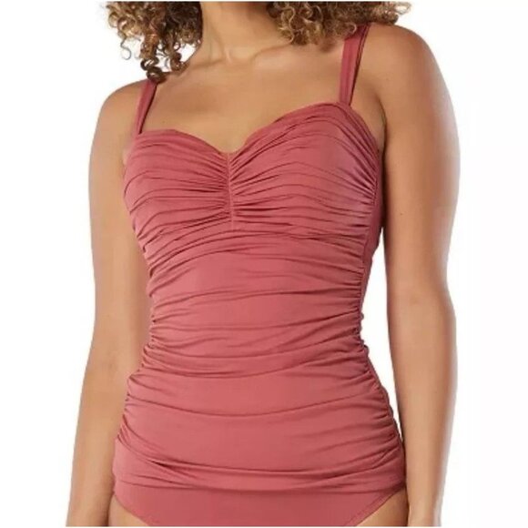 Coco Reef PerfectionFit Red Tankini Swim Top Adjustable Underwire Support 38C - Picture 1 of 11